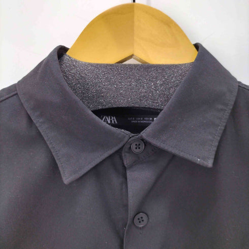 ザラ ZARA L/S ポリ地 レギュラーカラーシャツ メンズ import:S