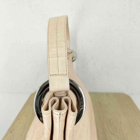 フルラ FURLA GENUINE LEATHER クロコ 型押し ショルダーバッグ レディース