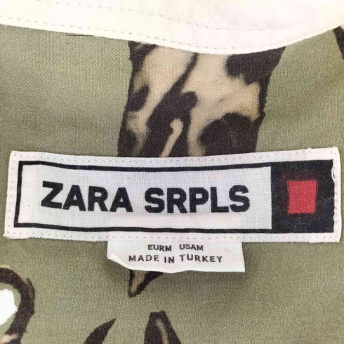 ザラ ZARA 総柄切替 S/Sシャツ メンズ import:M