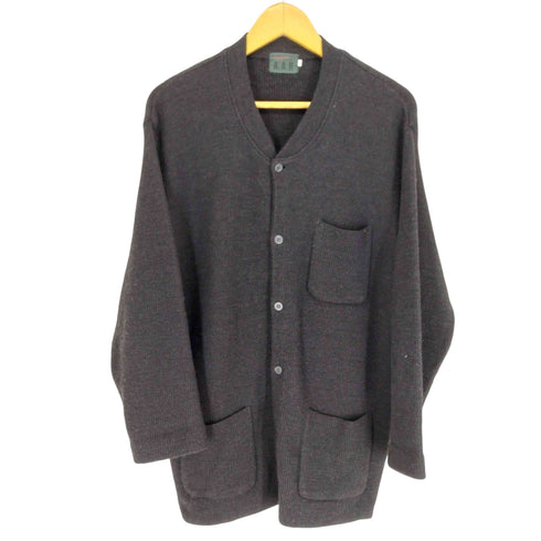 ヨウジヤマモトダーバン アール Yohji Yamamoto DURBAN A.A.R 90s フロントポケット ウールニット リブカーディガン メンズ JPN:M