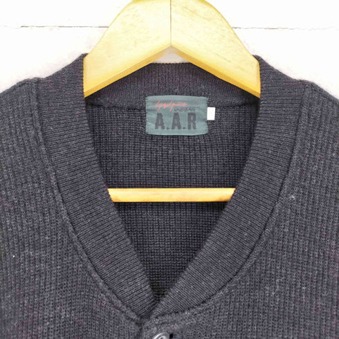 ヨウジヤマモトダーバン アール Yohji Yamamoto DURBAN A.A.R 90s フロントポケット ウールニット リブカーディガン メンズ JPN:M