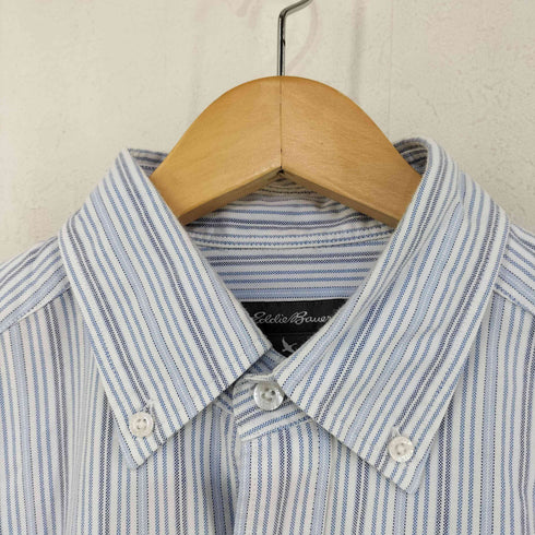 エディーバウアー Eddie Bauer 刺繍ロゴ ボタンダウン ストライプシャツ メンズ S