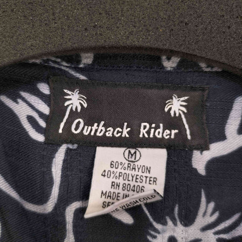 OUTBACK RIDER レーヨンポリ オープンカラーシャツ メンズ import:M