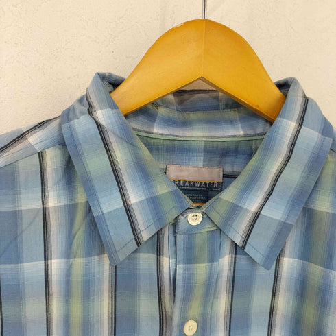 BREAKWATER レーヨンポリ オンブレ レギュラーカラーシャツ メンズ import:XL