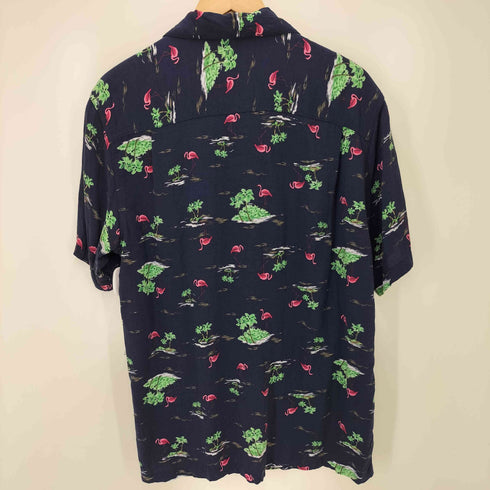 アウトドア OUTDOOR フラミンゴ柄 レーヨン S/S アロハ シャツ メンズ JPN:L