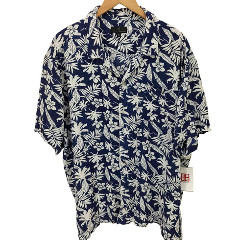 ジップファイブ ZIP FIVE ハイビスカス柄 フローラル S/S アロハ シャツ メンズ JPN:L