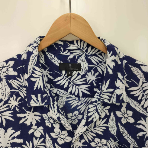 ジップファイブ ZIP FIVE ハイビスカス柄 フローラル S/S アロハ シャツ メンズ JPN:L