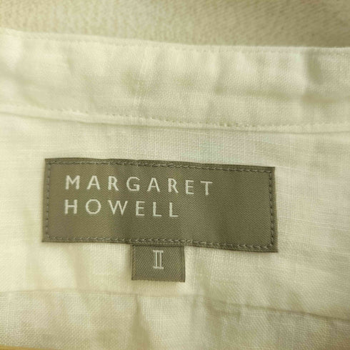 マーガレットハウエル MARGARET HOWELL リネン 七分袖 ンドカラー スキッパーシャツ レディース JPN:2
