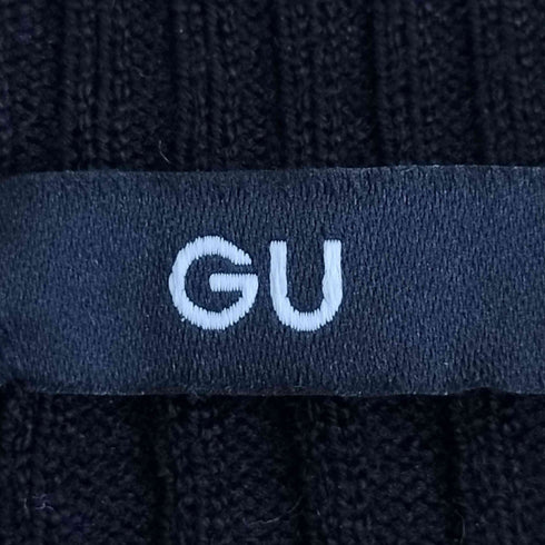 ジーユー GU ハーフジップミニワンピース ニット レディース JPN:L