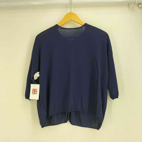 STAMP AND DIARY コットン 五分袖 2WAY ワイド カーディガン レディース