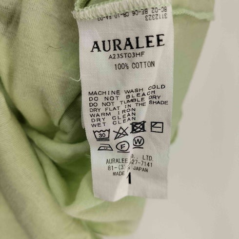 オーラリー AURALEE 23SS GIZA SUPER HIGH GAUGE SHEER RIB TEE ギザ スーパー ハイゲージ シアー Tシャツ カットソー レディース JPN:1