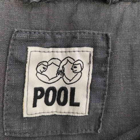 プール POOL IDEE いろいろの服 リネン 半袖 ワイド フレア ロング ワンピース レディース ONE SIZE