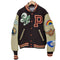 ホワイツビル Whitesville Surfs Up Varsity Jacket フルデコ レザースリーブ スイスカラー ウール スタジャン メンズ 40