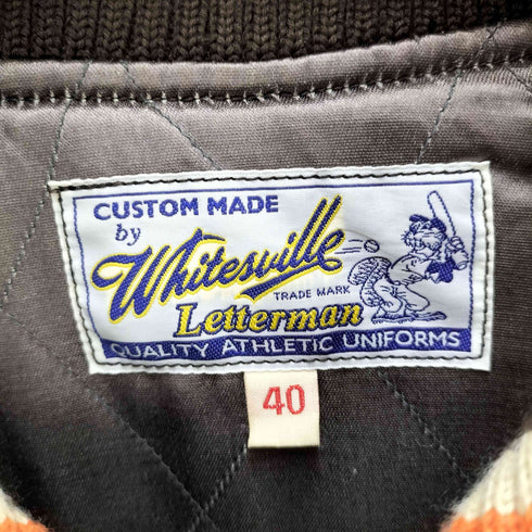 ホワイツビル Whitesville Surfs Up Varsity Jacket フルデコ レザースリーブ スイスカラー ウール スタジャン メンズ 40