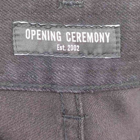 OPNING CEREMONY 1タックブラックデニムパンツ レディース