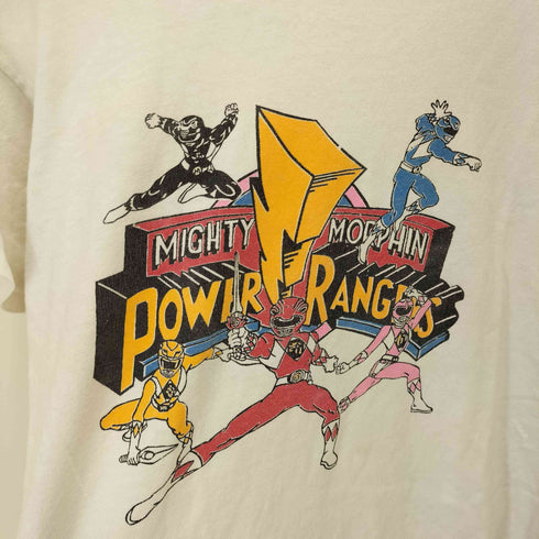 90S USA製 DELTAボディ 戦隊アニメプリント クルーネック Tシャツ チビT ユニセックス メンズ import:XL