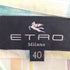 エトロミラノ ETRO MILANO イタリア製 チェック柄 ロゴ刺繍 コットンレーヨン シアーシャツ レディース 40