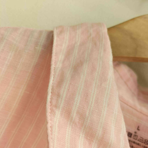 ムジルシリョウヒン 無印良品 リネン ストライプ 長袖シャツ レディース JPN:L