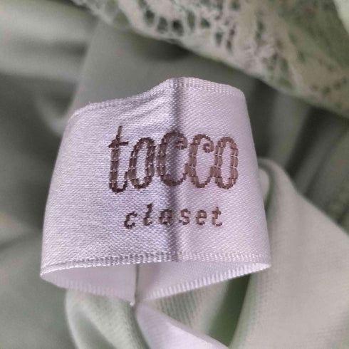 トッコクローゼット tocco closet ウエストりぼん付き くるみ釦 Vネックレースワンピース レディース JPN:M
