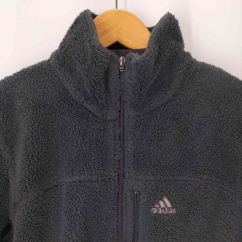 アディダス adidas フロントロゴ フリースジャケット メンズ import:L