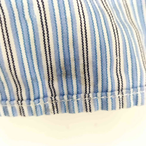 コムデギャルソンシャツ COMME des GARCONS SHIRT フランス製 ループカラー ドッキングストライプシャツ メンズ JPN:L