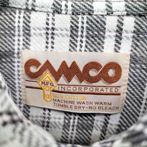 カムコ CAMCO コットンネル チェックシャツ メンズ