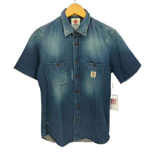 フランクリンマーシャル FRANKLIN&MARSHALL SLIM FIT イタリア製 半袖デニムシャツ メンズ S