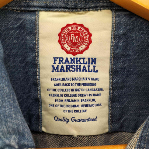 フランクリンマーシャル FRANKLIN&MARSHALL SLIM FIT イタリア製 半袖デニムシャツ メンズ S