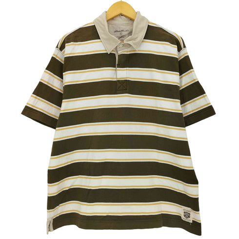 エディーバウアー Eddie Bauer ボーダー 半袖ポロシャツ メンズ JPN:XL