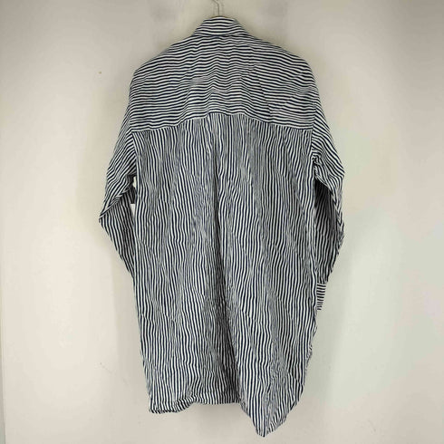 カルバンクライン CALVIN KLEIN ストライプ L/S シャツワンピース レディース import:S