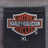 ハーレーダビッドソン HARLEY-DAVIDSON 80s USA製 袖&裾シングル ロゴ刺繍 ヘンリーネックTシャツ メンズ import:XL