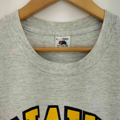 フルーツオブザルーム FRUIT OF THE LOOM 80s USA製 袖&裾シングル US.NAVY カレッジロゴ 2段プリント Tシャツ メンズ import:L