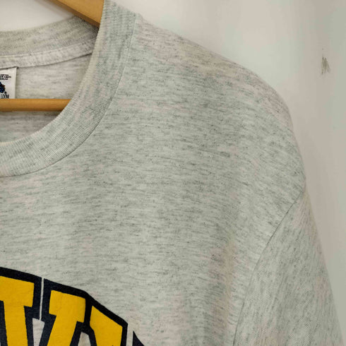 フルーツオブザルーム FRUIT OF THE LOOM 80s USA製 袖&裾シングル US.NAVY カレッジロゴ 2段プリント Tシャツ メンズ import:L