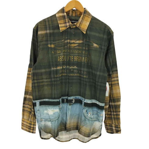 ザラ ZARA トロンプルイユプリントシャツ メンズ import:S