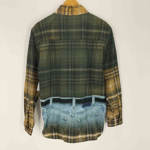 ザラ ZARA トロンプルイユプリントシャツ メンズ import:S