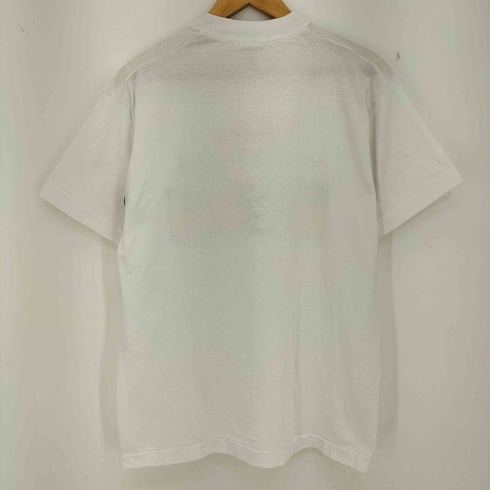 フルーツオブザルーム FRUIT OF THE LOOM 90s 袖&裾シングル 企業ロゴ プリント クルーネックTシャツ メンズ import:L