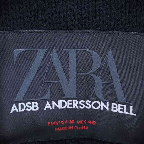 ザラ ZARA ニットコンビレザージャケット メンズ import:L