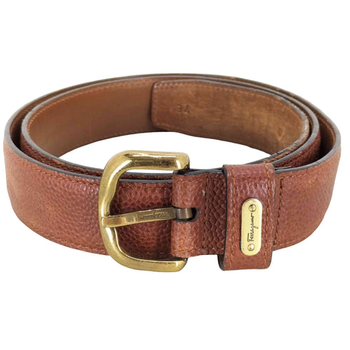 サルヴァトーレフェラガモ Salvatore Ferragamo イタリア製 レザーベルト レディース 34