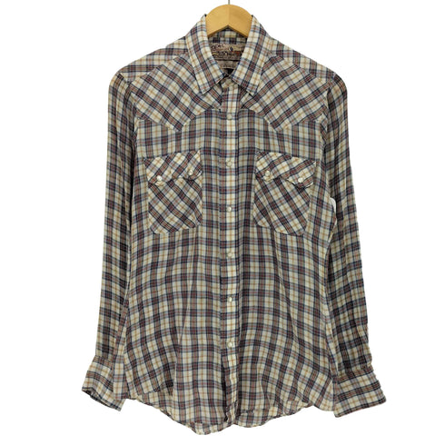 ギャップ Gap 70S 香港製 馬車タグ 襟芯 シアー ウエスタンシャツ メンズ import:M