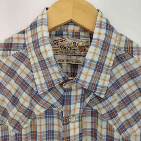 ギャップ Gap 70S 香港製 馬車タグ 襟芯 シアー ウエスタンシャツ メンズ import:M