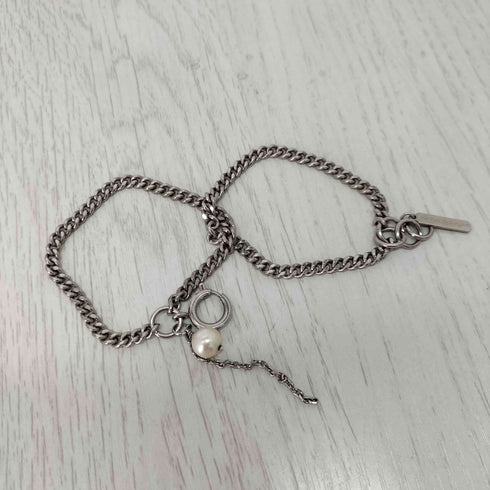 justine clenquet ダブルチェーン パールブレスレット レディース