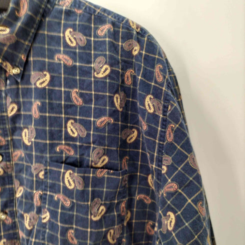 TRADER BAY L/S BD ペイズリー柄シャツ メンズ import:XL