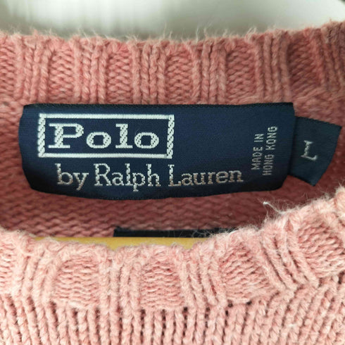 ポロバイラルフローレン Polo by RALPH LAUREN スモールポニー刺繍 クルーネックコットンニット メンズ import:L