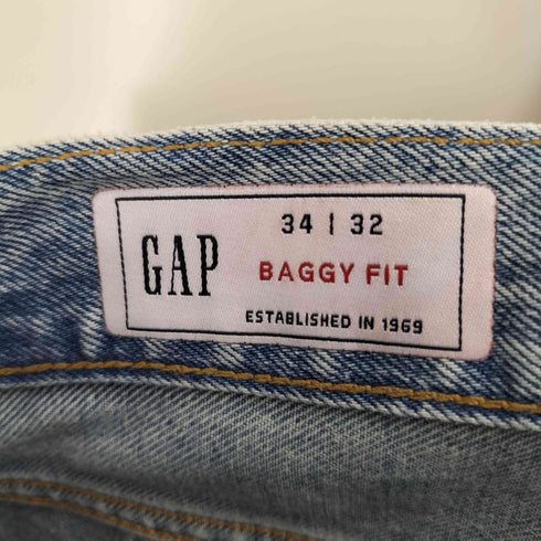 ギャップ Gap 23AW BAGGY FIT RIGI LIGHT WASH DENIM バギーフィット ダメージ ジーンズ メンズ 34×32