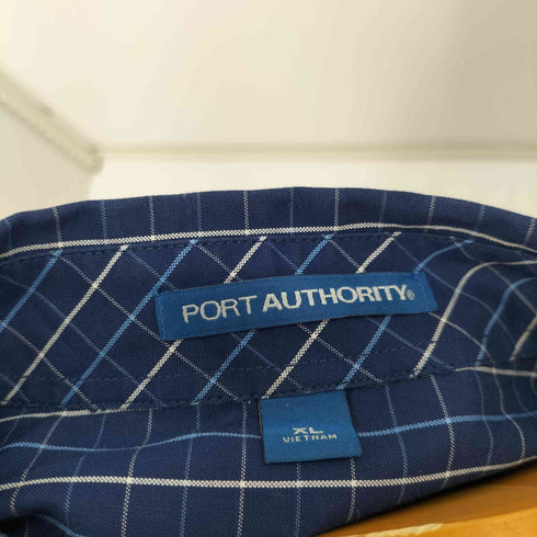 ポートオーソリティ Port Authority フロント刺繍 L/S チェックシャツ メンズ import:XL