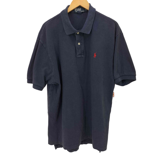 ポロバイラルフローレン Polo by RALPH LAUREN ワンポイント刺繍 鹿の子 S/S ポロシャツ メンズ import:XL