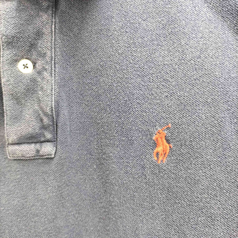 ポロバイラルフローレン Polo by RALPH LAUREN ワンポイント刺繍 鹿の子 S/S ポロシャツ メンズ import:XL