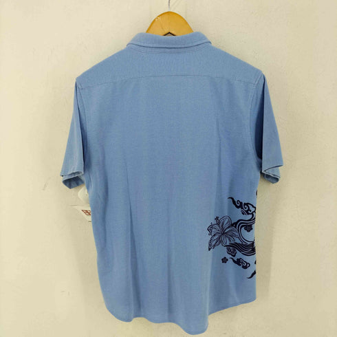 南天 NANTEN 総柄デザイン ボタンダウン 半袖シャツ メンズ JPN:XL