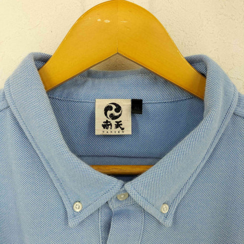 南天 NANTEN 総柄デザイン ボタンダウン 半袖シャツ メンズ JPN:XL