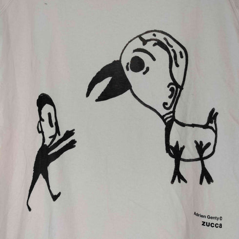 ズッカ ZUCCa Adrien Genty アニマル モチーフプリント クルーネック ラグランスリーブ Tシャツ レディース JPN:M